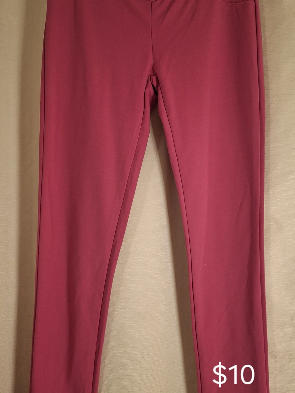 Straight Leg Womens Pants in Raspberry Pink